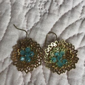 Chloe & Isabel Gold Light Turquoise Drop Earrings